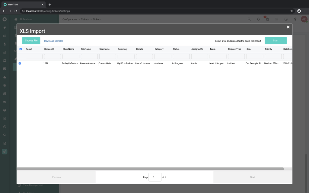 What's new in HaloITSM? Import data via spreadsheets